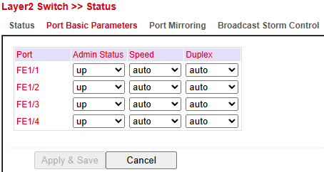 Port Basic Parameters