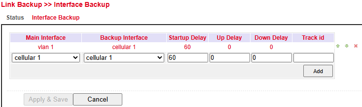 Interface Backup Config