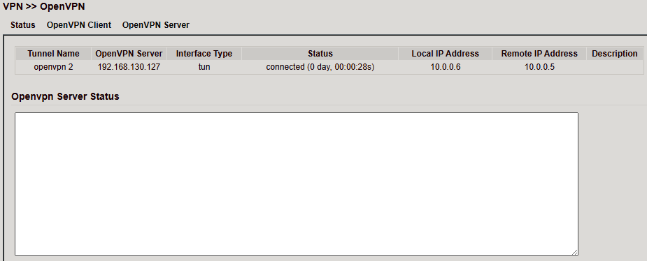 OpenVPN Client Status