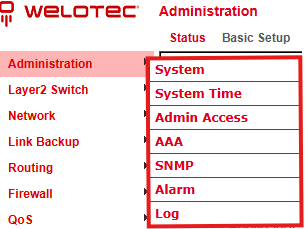 Administration Menu