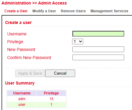 Create User