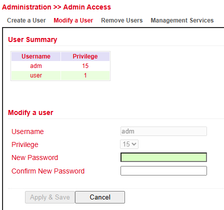 Modify User