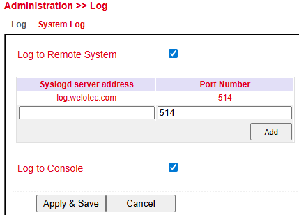 System Log