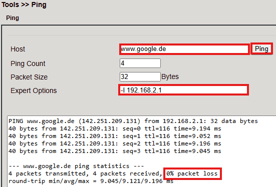 Ping Test