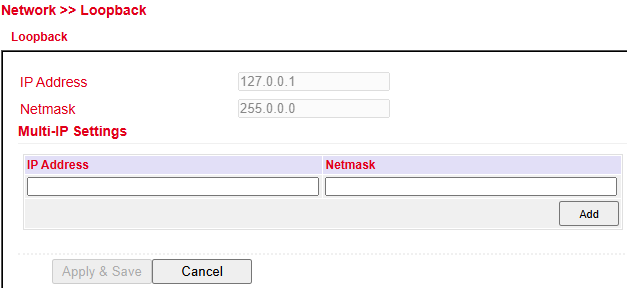 Loopback Config
