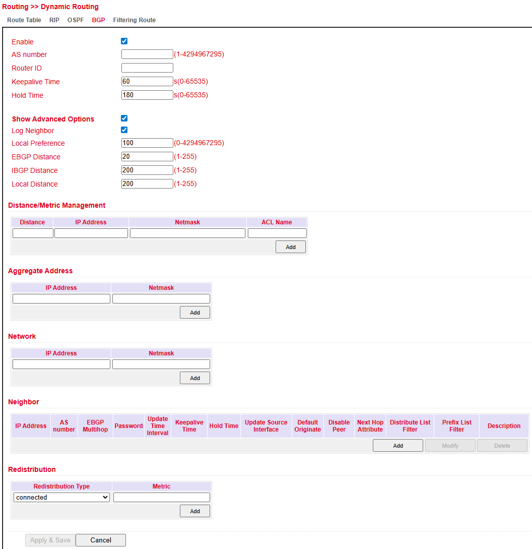 BGP Config