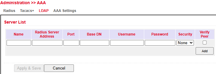 LDAP Settings