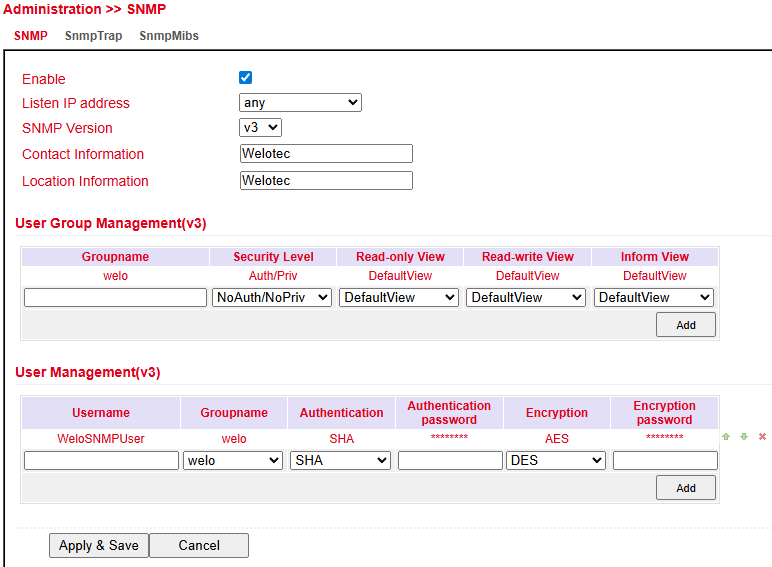 SNMP Walk Config