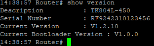 Show Version Output